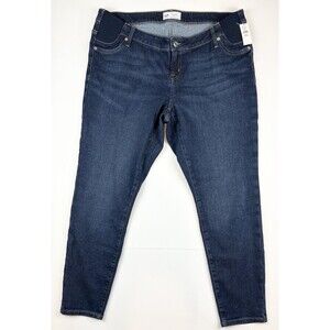 NEW Gap Maternity Denim Jeans Pants Skinny Plus Sz 18, 34 Dark Wash Under Belly